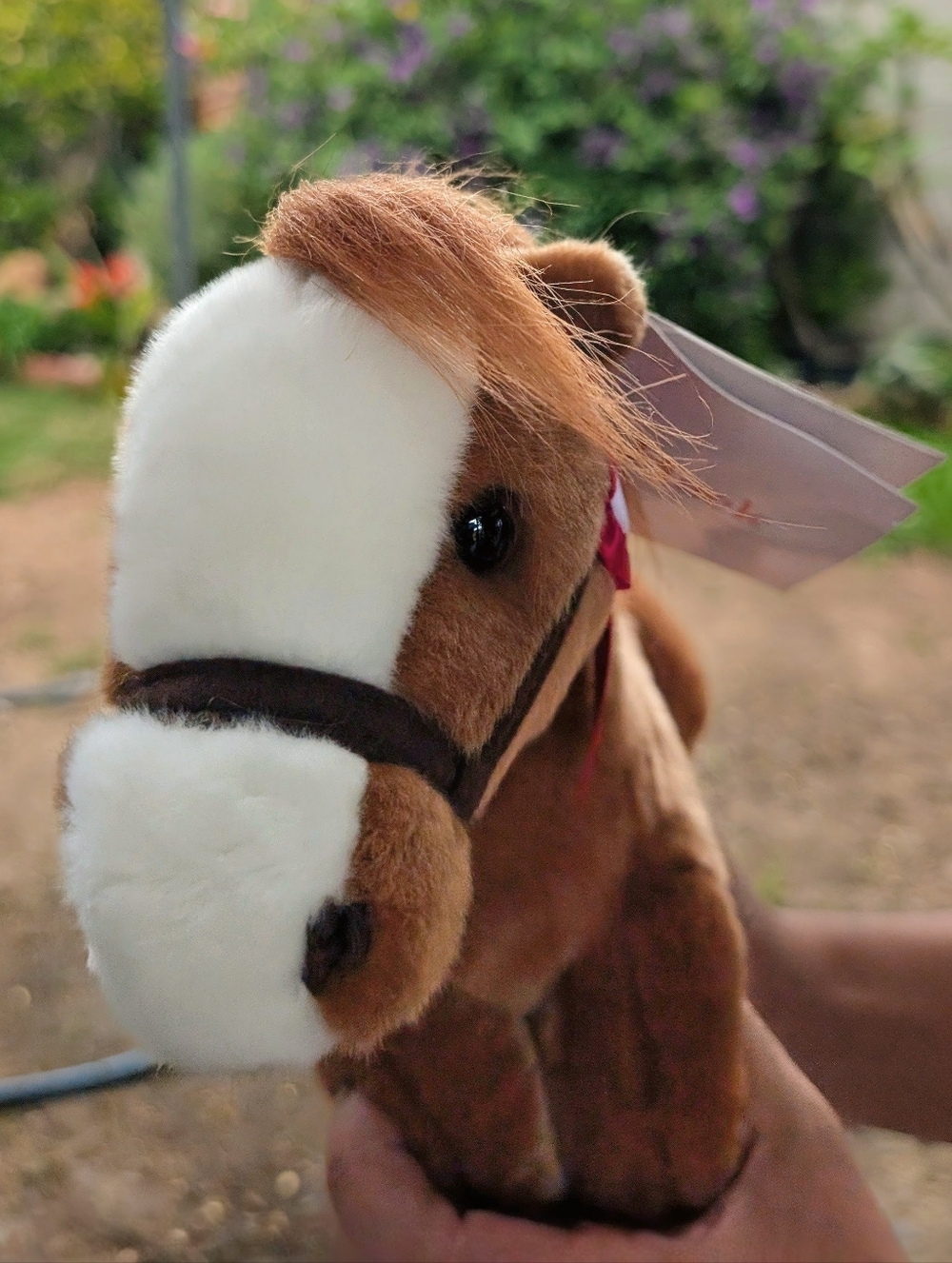 Plush Brown and White Pony Mack - Kids Toy